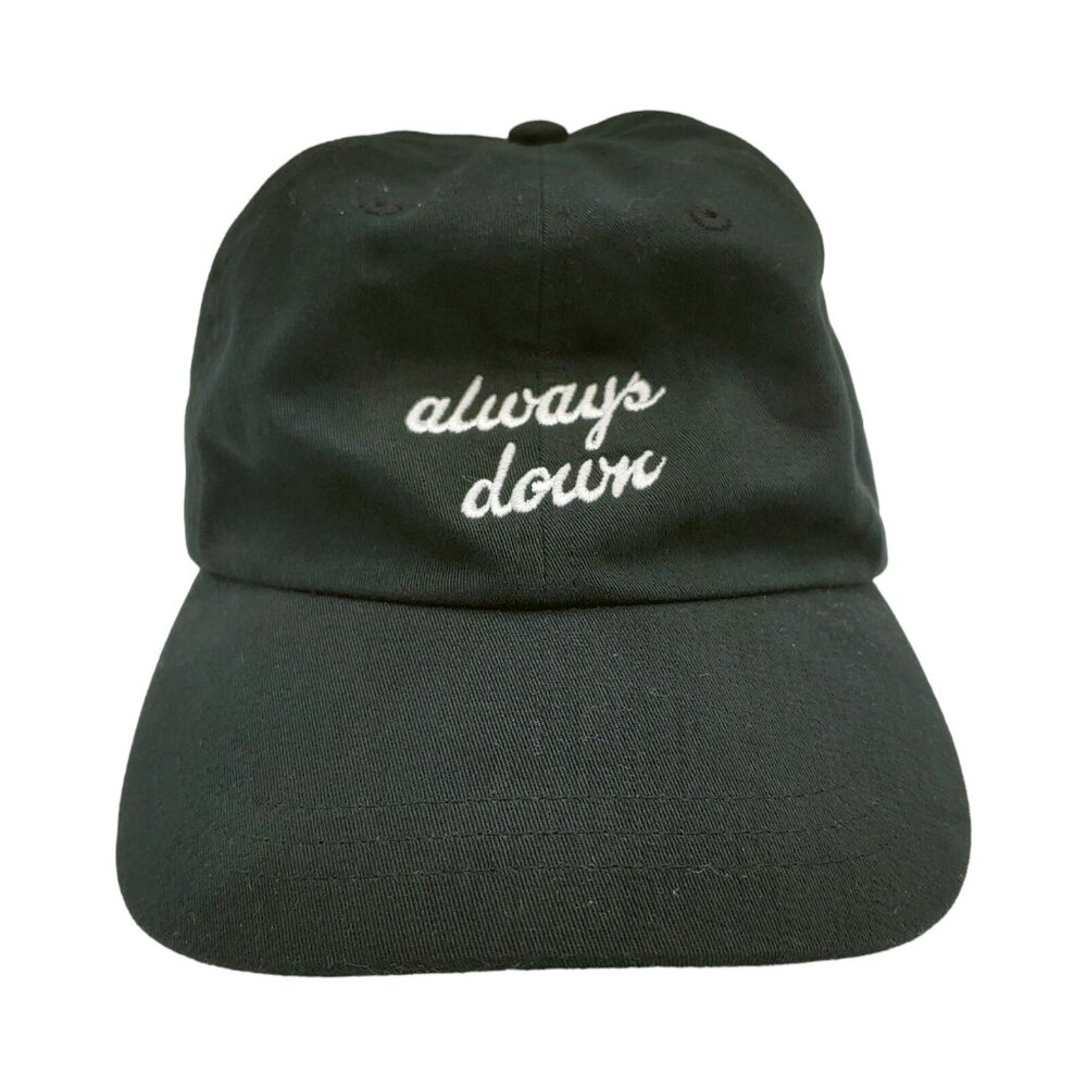 Victoria’s Secret PINK Black Baseball Hat "Always Down" Strapback One Size